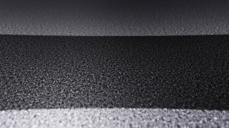 Walking on concrete road with copy space. Run and walk take steps. Close up of runner's foot. Business challenge concept. Loop animation.
