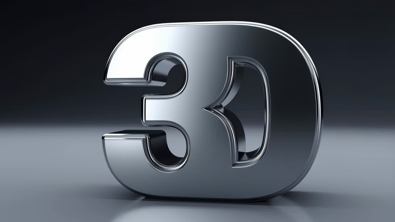 Shiny Metallic 3D Logo