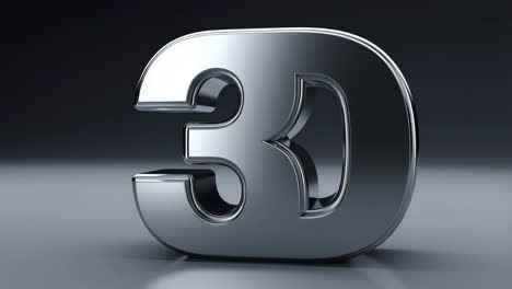 shiny metallic 3d logo
