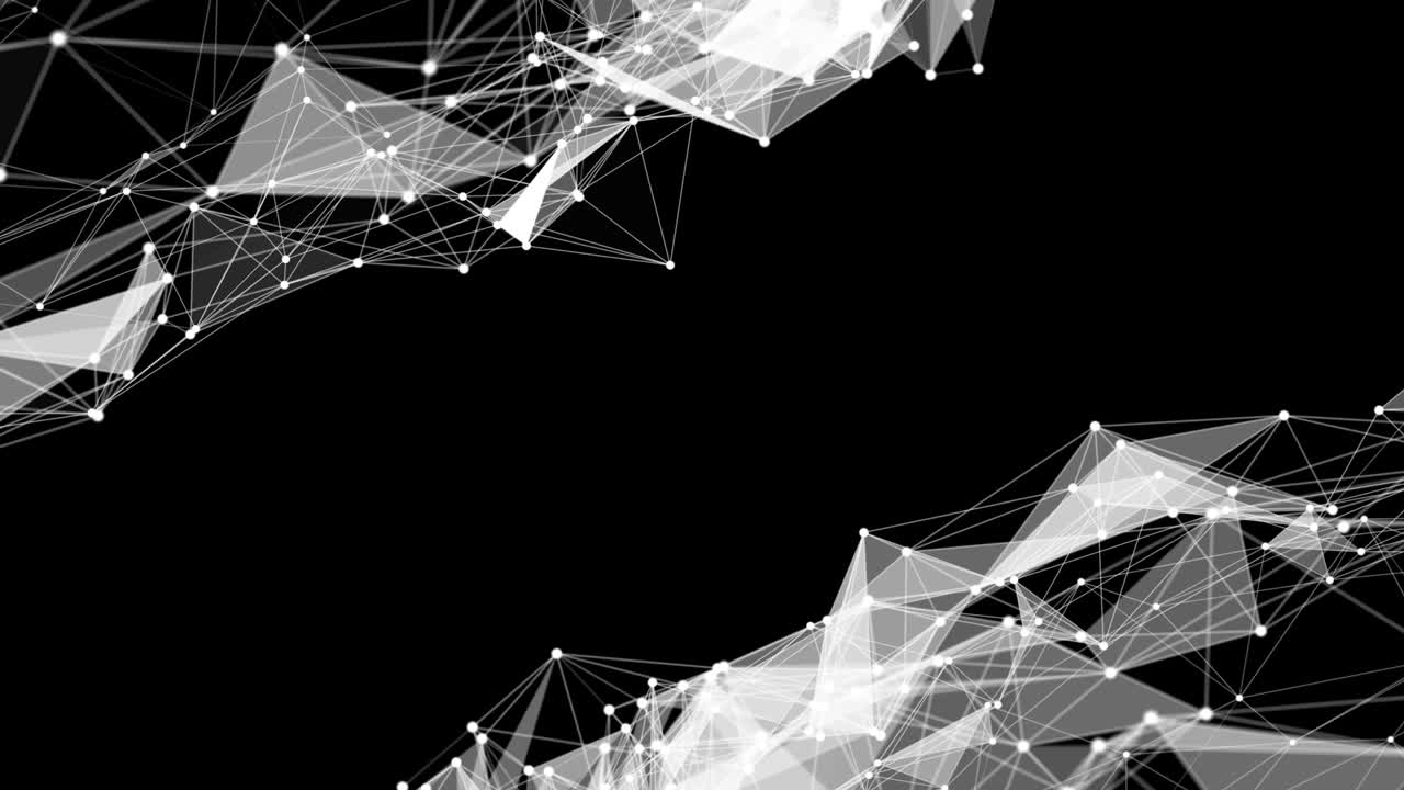 Abstract Plexus Blue Geometrical Shapes Loop Bacground Animation.