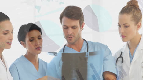 animation of statistics over medical staff