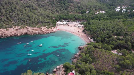 aerial view of paradise island at spain