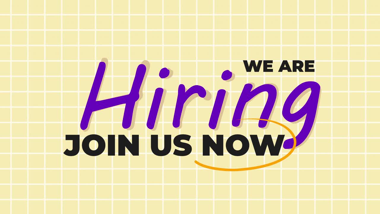 Animated 'We Are Hiring Join Us Now' Recruitment Message