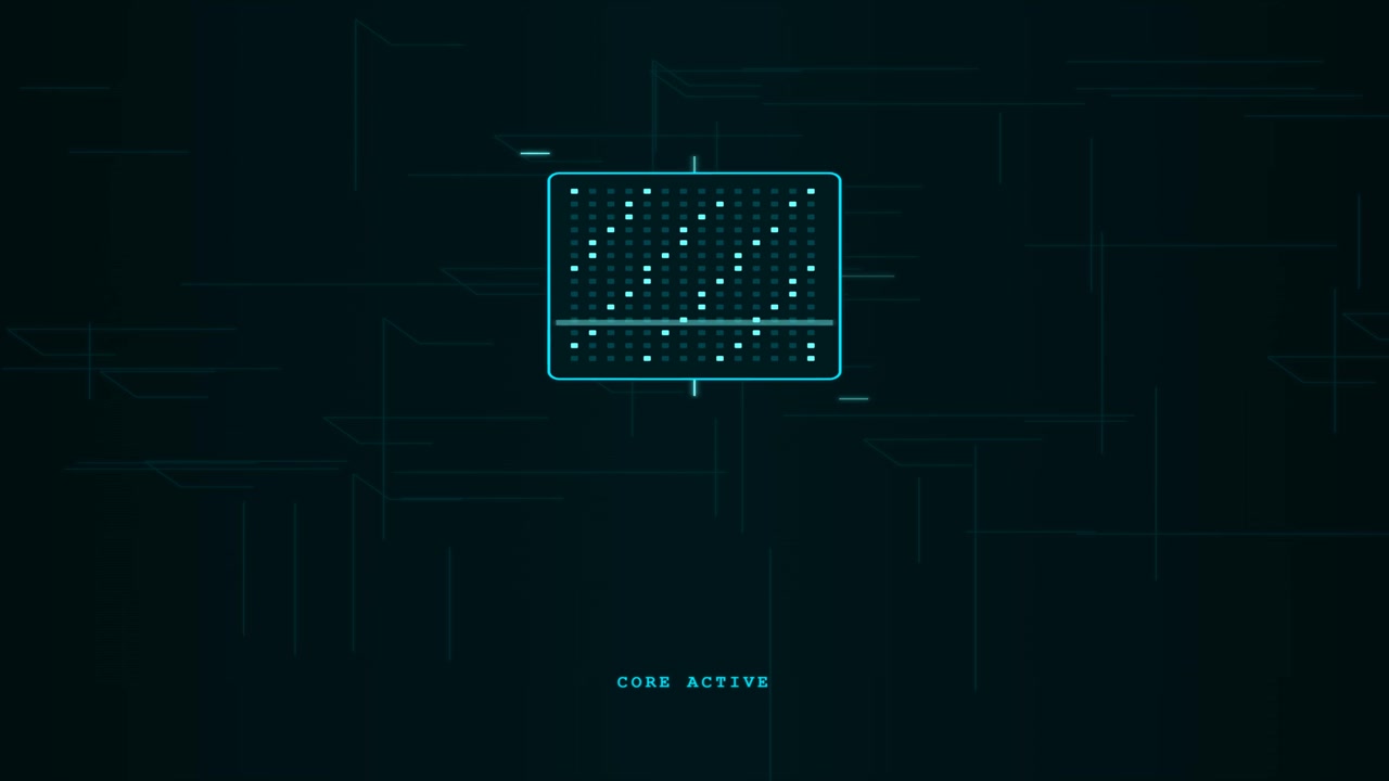 Digital Processor Core Active HUD Interface Animation