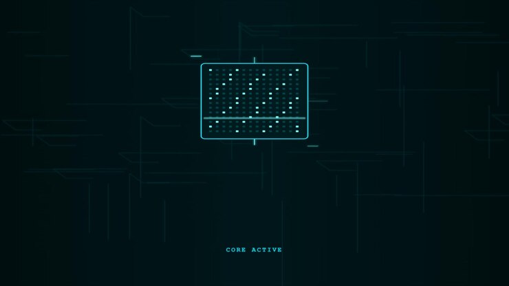 Digital Processor Core Active HUD Interface Animation