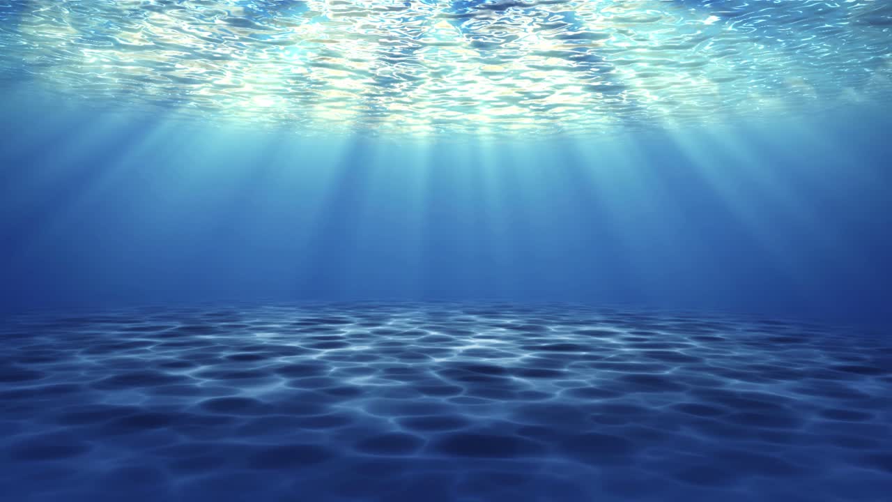 깊은 파란 바다에서 빛을 한눈에 볼 수 있습니다.