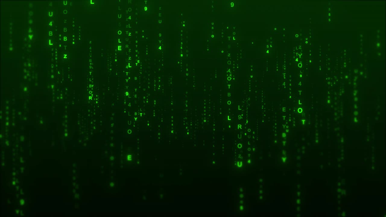 Digital data stream matrix circuit board security binary code big data flow cyber wave blockchain