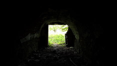 interior of old mine in romania