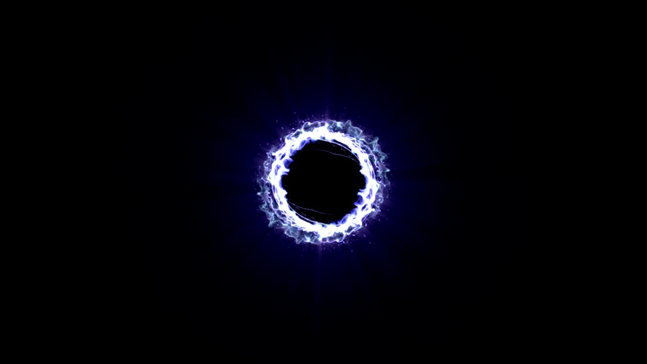 las partículas mágicas anillo fondo abstracto, animación, renderización, bucle