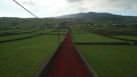 Aerial view from drone of Terceira Island - Altares
