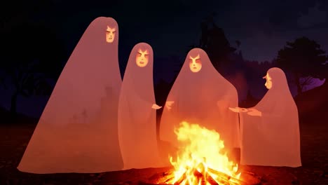 fantasmas alrededor de la fogata