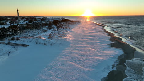 Snow-on-beach