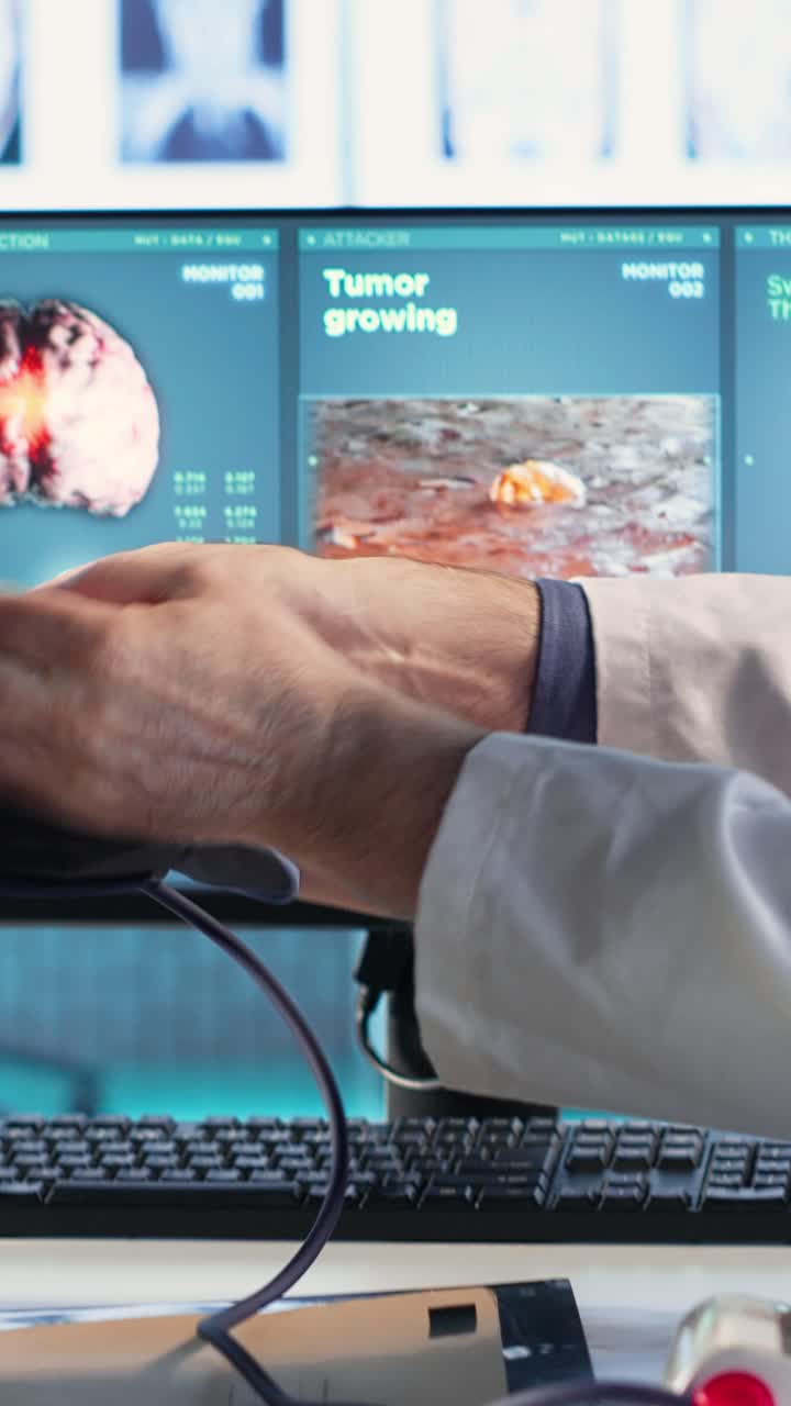 Vertical Video Old expert measuring the blood pressure and tension with blood pressure monitor