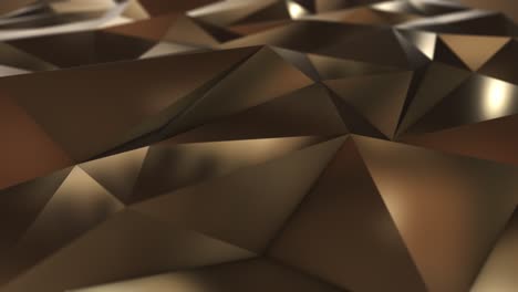 gold abstract low poly triangle field