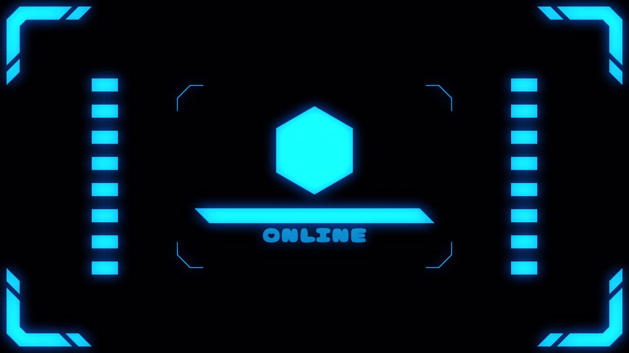 Virtual connection neon hexagon Transitions. 1080p - 30 fps - Alpha Channel (6)