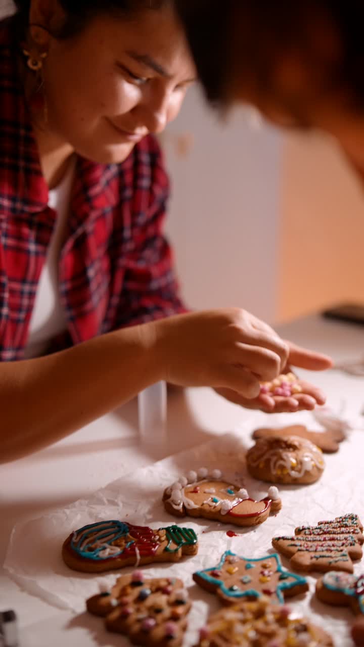 Decorating Homemade Gingerbread Cookies