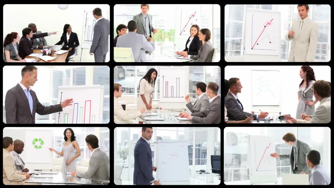 амбициозные бизнесмены на презентации