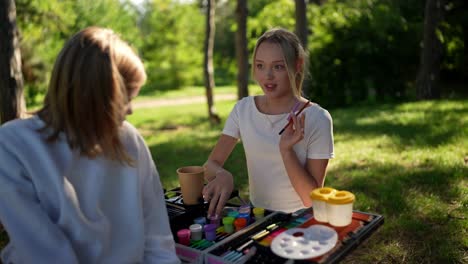 pintura facial en el parque