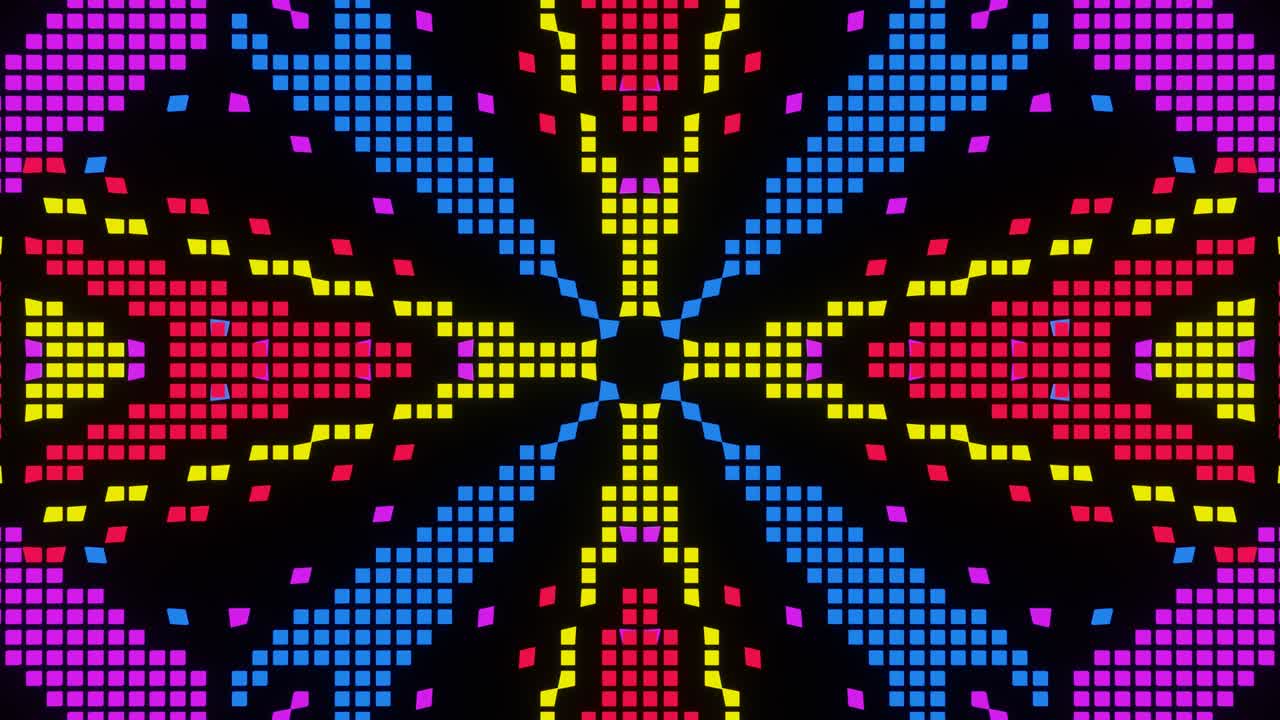 VJ Loop animation of pixel mosaic ver18