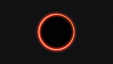 neon geometric orange circles in dark space