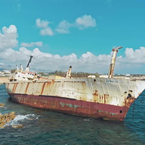 vintage old rusty sailing ship