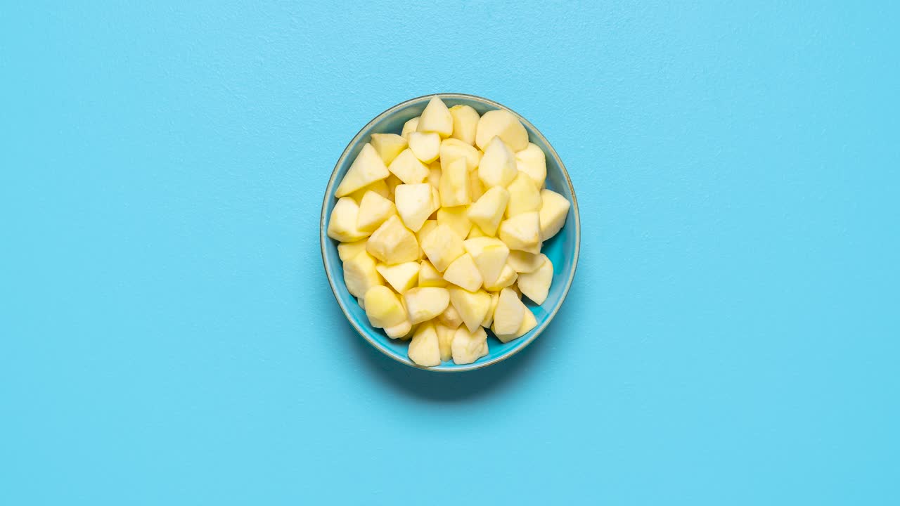 사과 소스를 준비하는 방법, 스 모션 애니메이션, 사과 소스 레시피 만드는 방법 4k 비디오