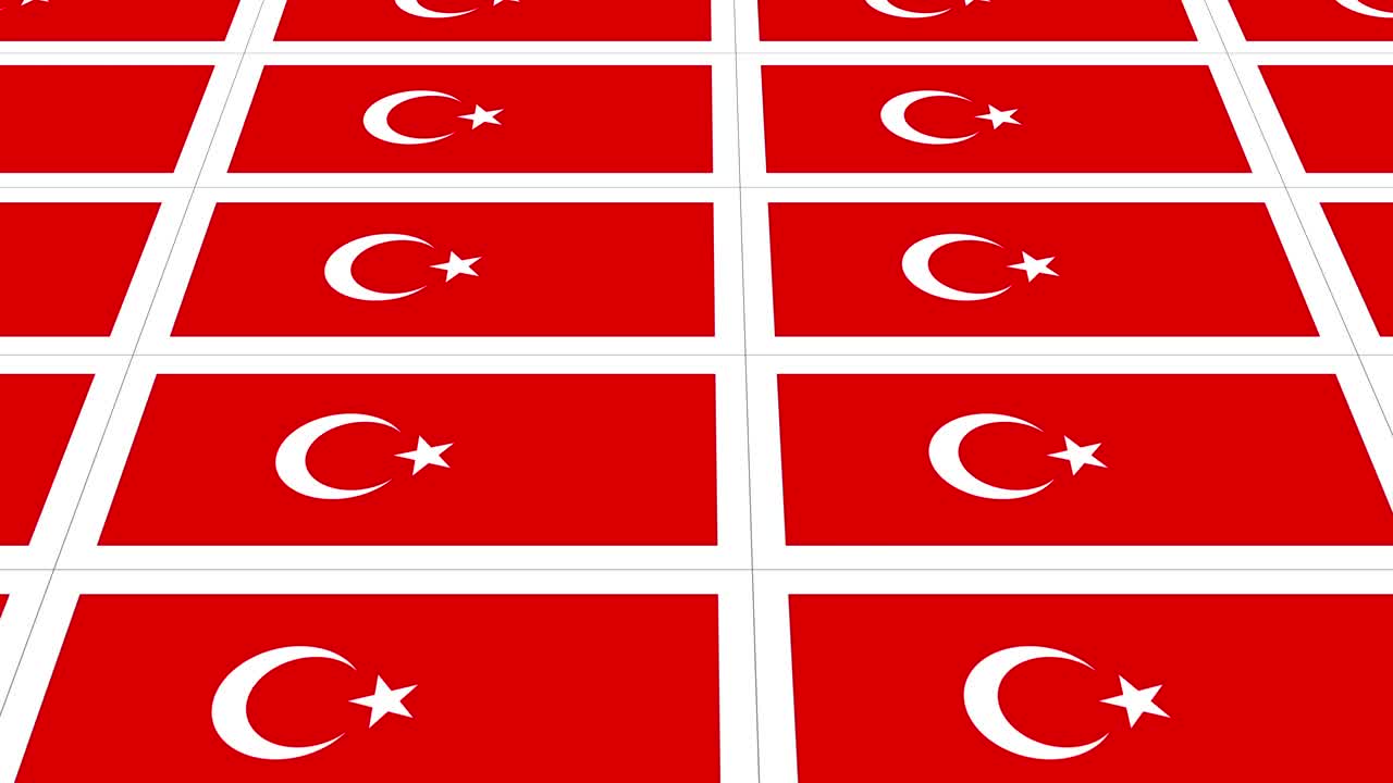 터키 국기를 은 포스트카드