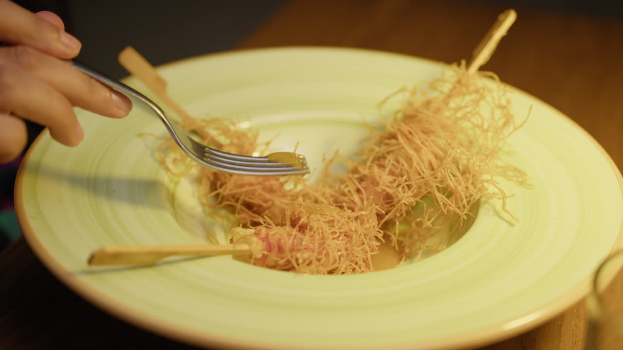 Shrimps Skewer Dish Made For Dinner At The Restaurant