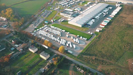 aerial view of goods warehouse