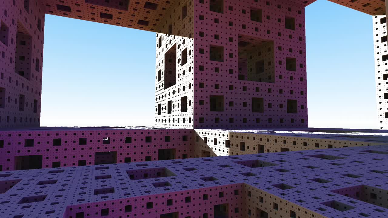 Giant Square Fractal House. Modern contemporary art