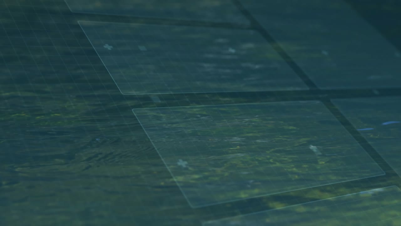 Panels appearing triggers hologram showing charts growing and radar sharpening to show data