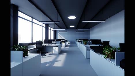 modern open-plan office space