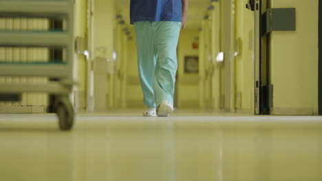 hospital corridor with medical professional