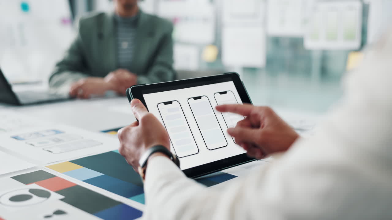 App Design Collaboration on Tablet