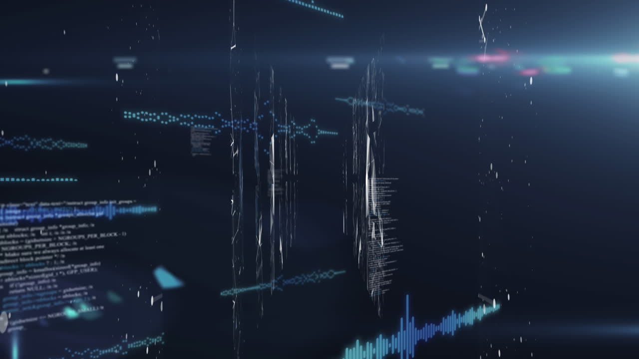 Animation of data processing over computer servers