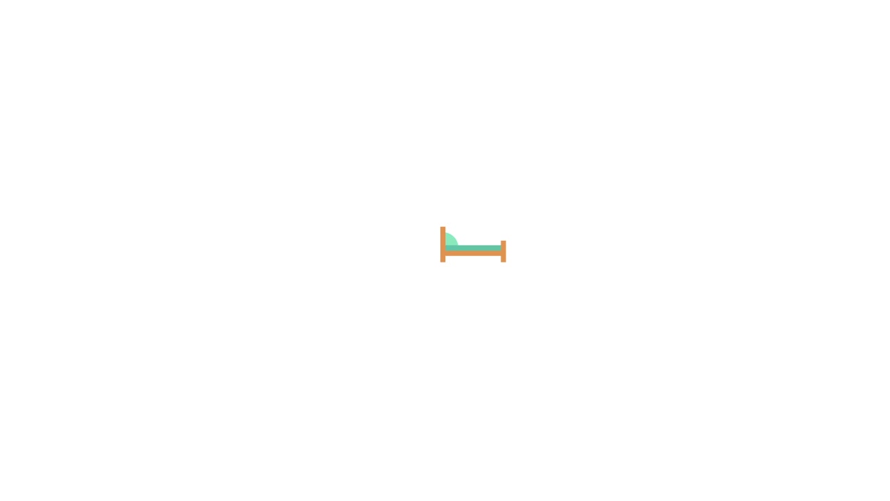 Pixel Art Bed Icon Changing Color Animation