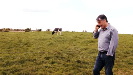 man talking on mobile phone