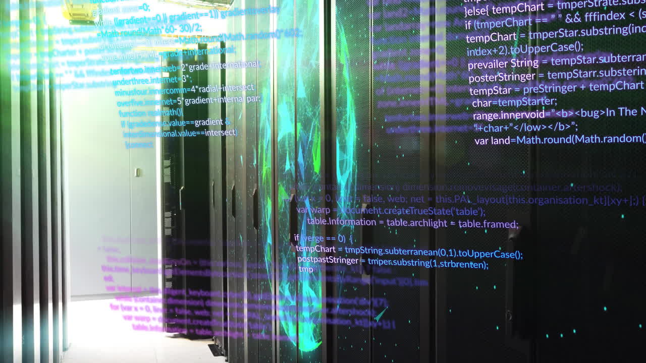 Animating computer code over servers in data center