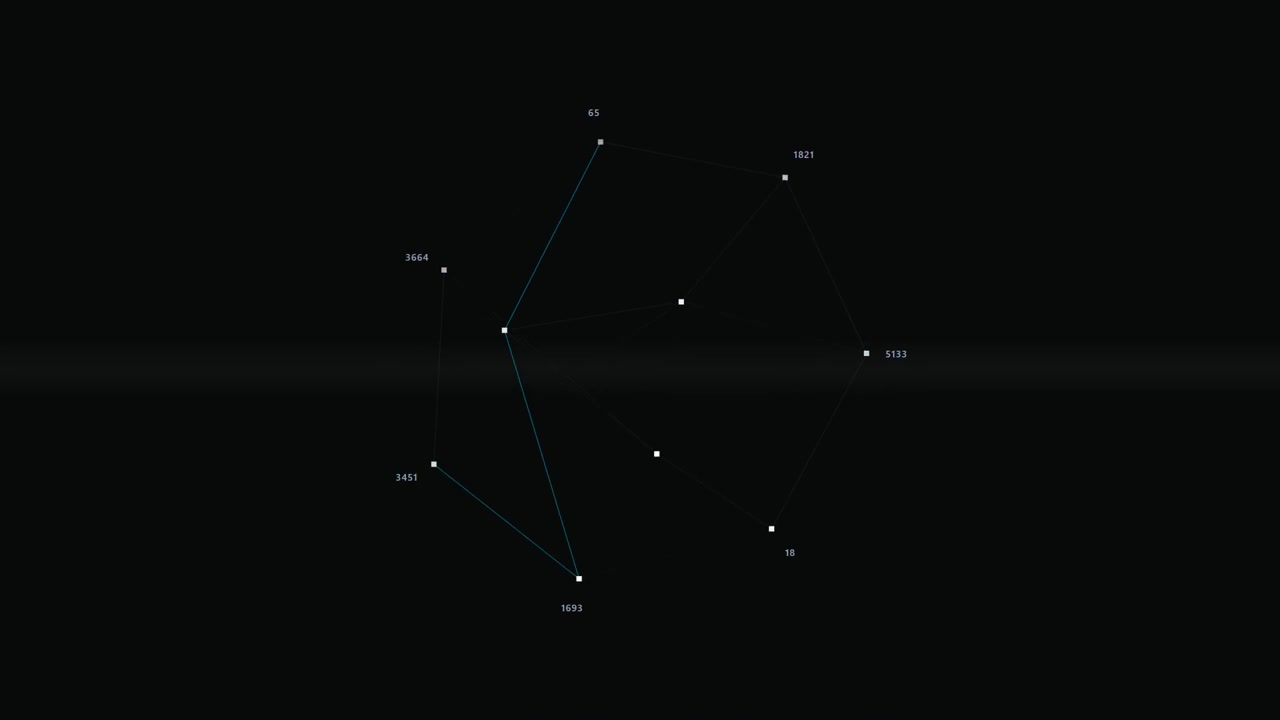 Abstract Digital Network Visualization with Changing Data Points