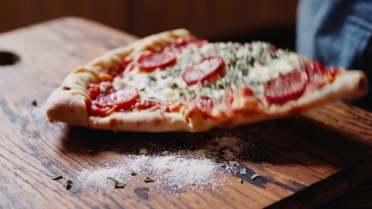 Pepperoni Pizza Slice with Toppings