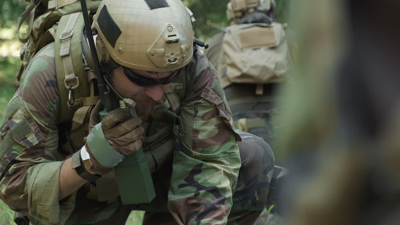 Soldiers On Secret Operation In Jungle