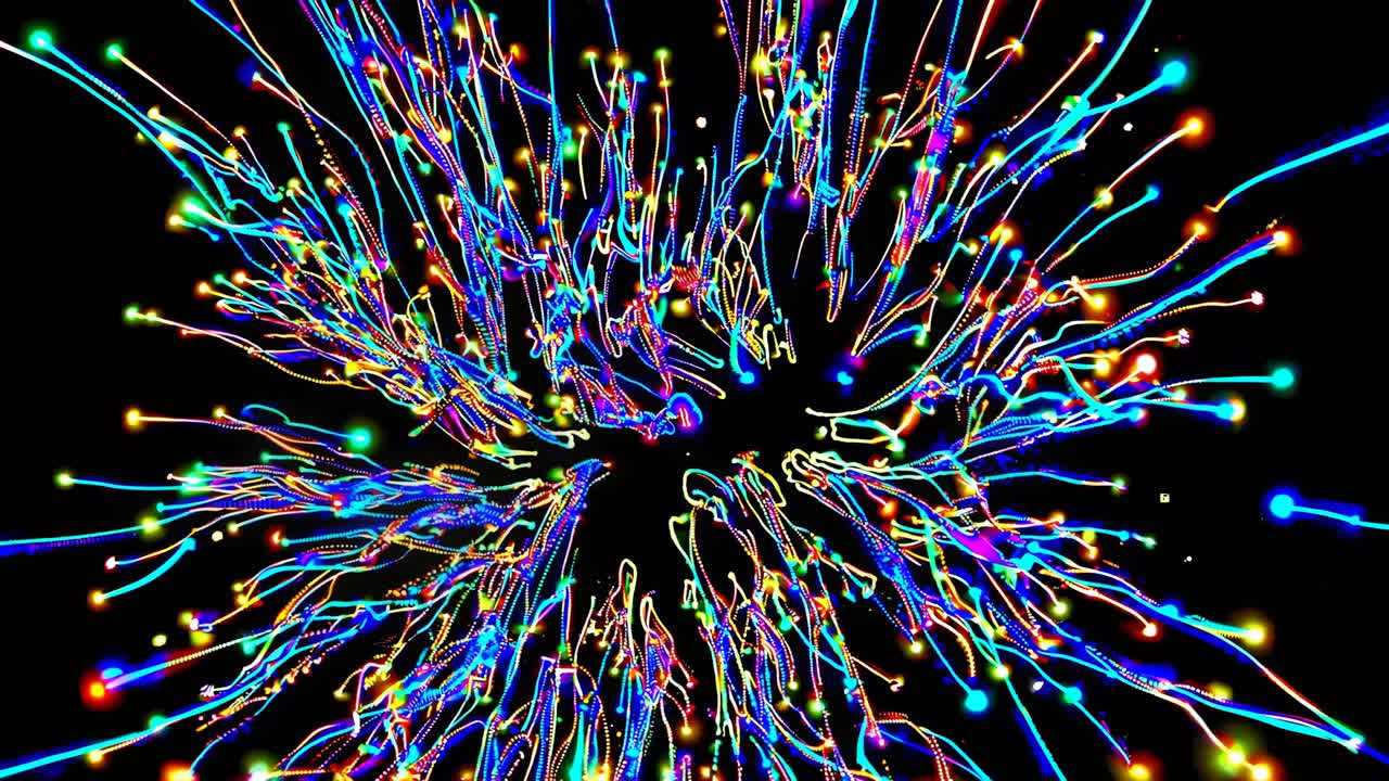 Abstract Light Trails Explosion