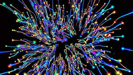 abstract light trails explosion
