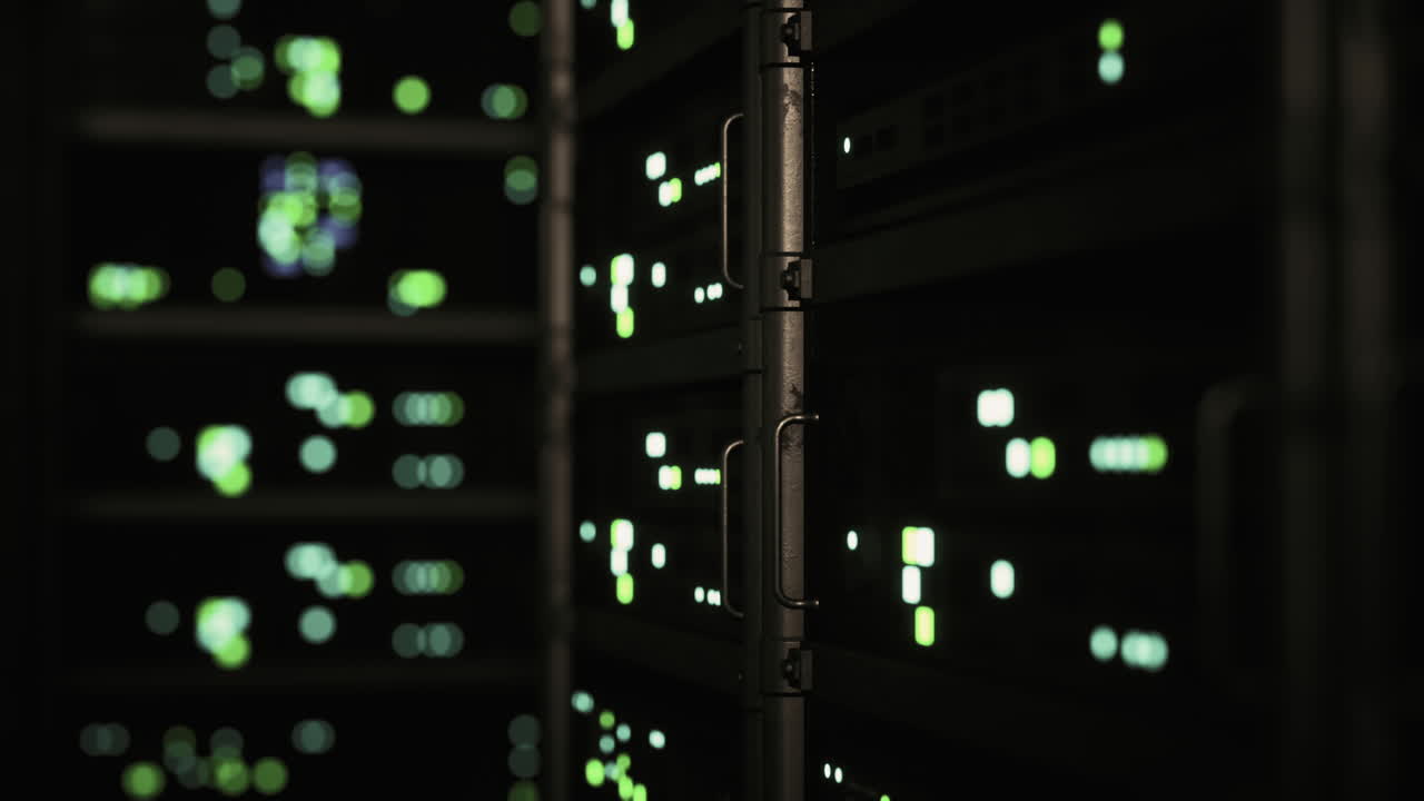 sala de servidores moderna con supercomputadoras de luz