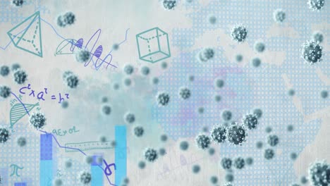 Covid-19-cells-and-statistical-data-processing-against-mathematical-equations-and-diagrams