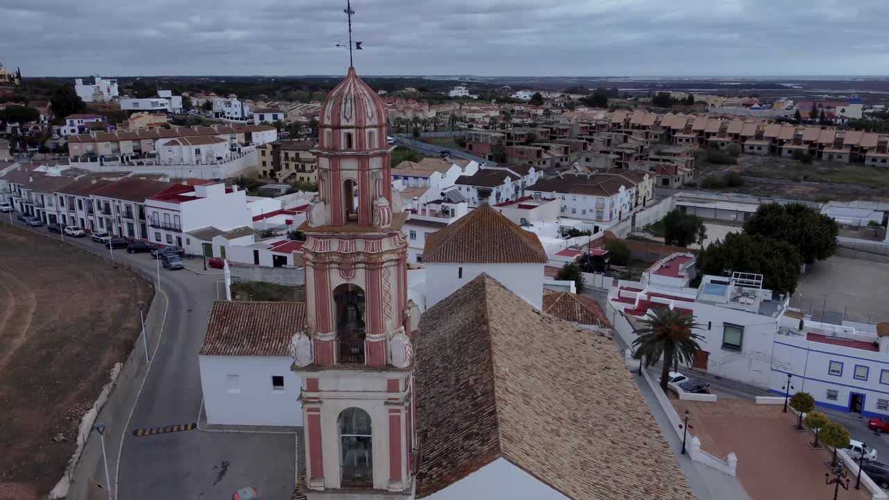 vista aérea de ayamonte desde la parroquia del salvador, españa