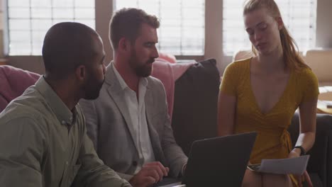 young creative professionals working in a modern office