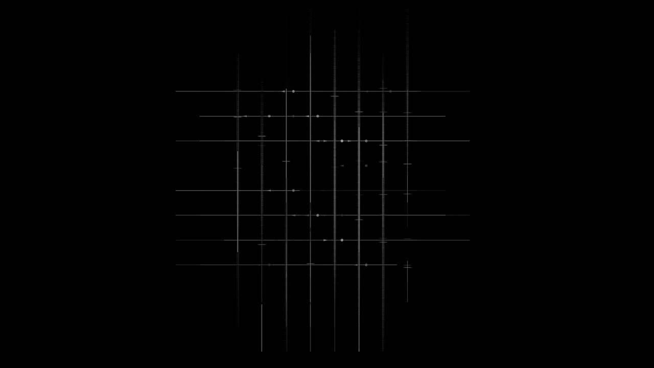 Abstract Digital Grid Animation with Moving Lines and Dots