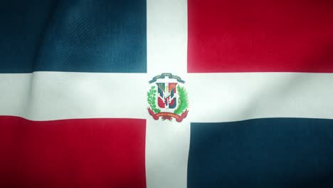 la bandera de la república dominicana ondeando en el viento