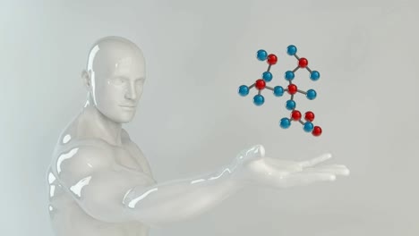 science molecule held by a scientist looping as concept